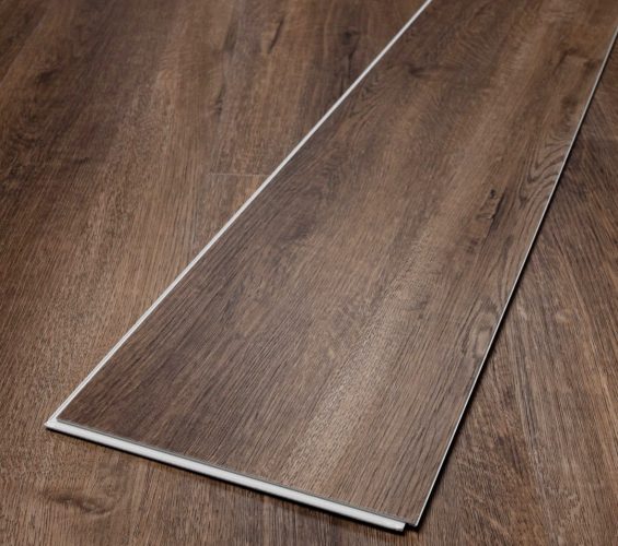 LVT Stone Plastic Composite - Mocha Oak Close Up