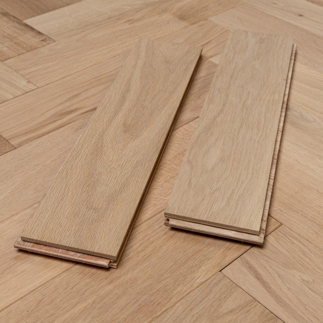 ‘Reverie’ 90mm x 18/4mm Untreated Herringbone Engineered Oak, image 3 of 6