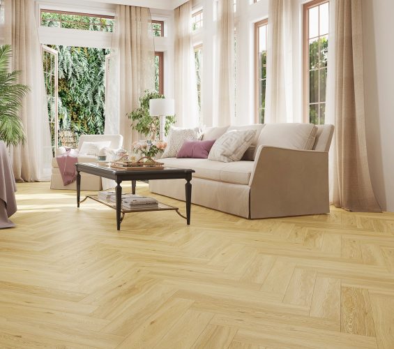 LVT Stone Plastic Composite Herringbone - Natura