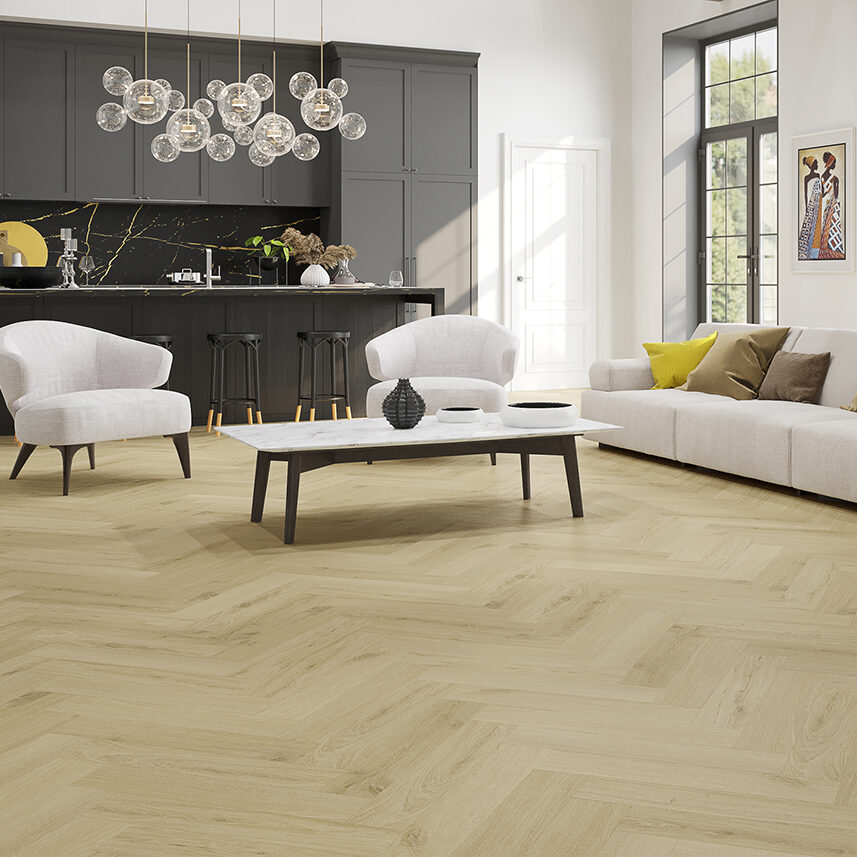 SPC Herringbone Luxury Vinyl Tile – ‘Ventus’, image 1 of 2