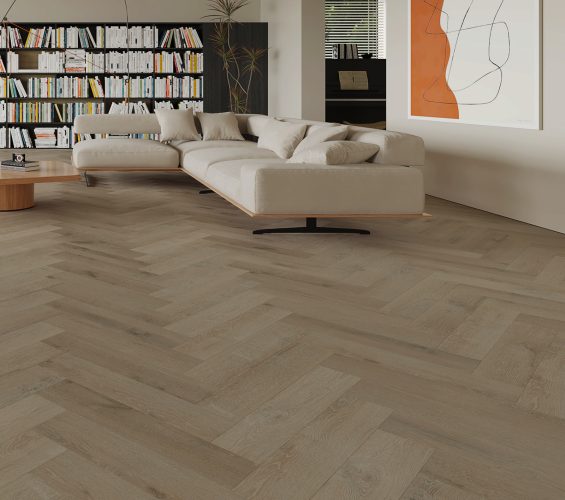 LVT Stone Plastic Composite Herringbone - 'Caligo'