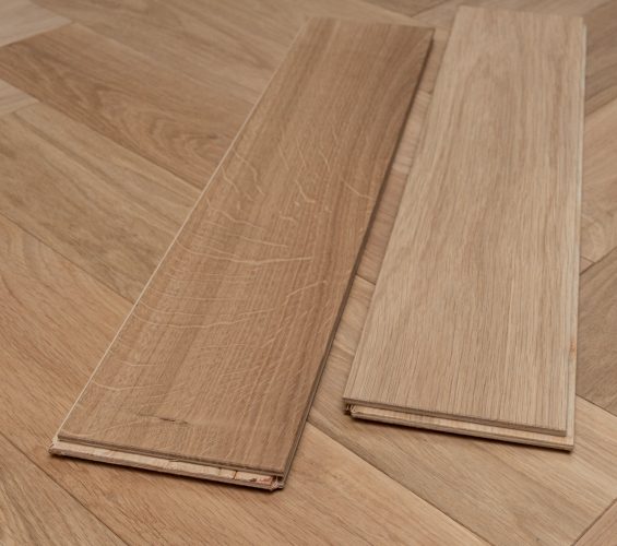 'Elysian' AB Grade Unfinished 125mmx 14/2mm Herringbone Engineered Oak