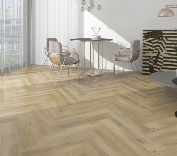SPC Herringbone Luxury Vinyl Tile - 'Lumen'